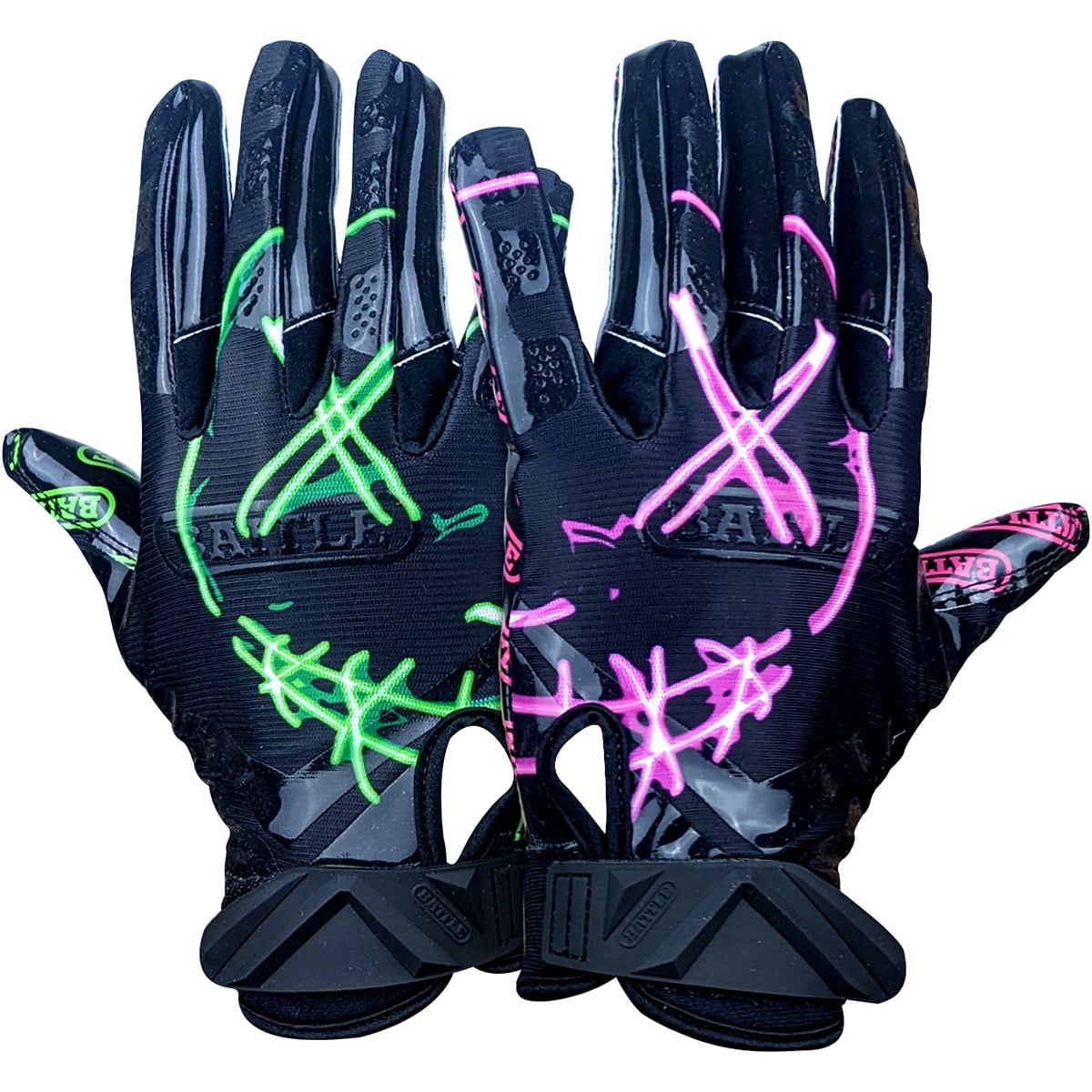 Battle Sports Adult Nightmare 2.0 Football Receiver Gloves - Medium