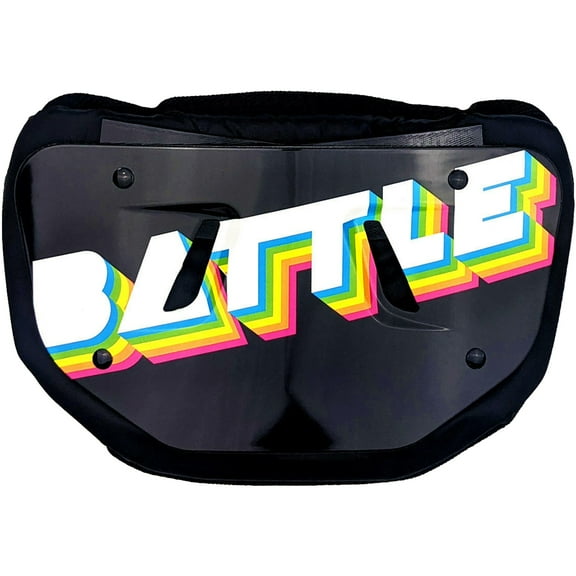 Battle Sports Adult Retro Arcade Chrome Football Back Plate - Black