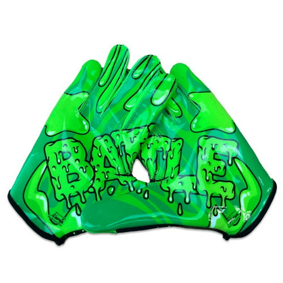Battle Sports Adult "Slime" Doom Speed Receiver Football Glove - Neon Green - Medium