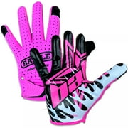 Battle Sports Adult "Astro" Doom Speed Receiver Football Gloves - Black/Pink - Large