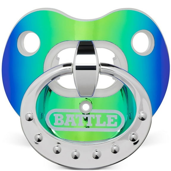 Battle Sports Binky Iridescent Oxygen Lip Protector Mouthguard - Blue/Green