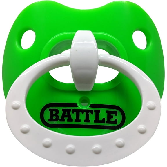 Battle Sports Binky Oxygen Lip Protector Mouthguard - Neon Green/White