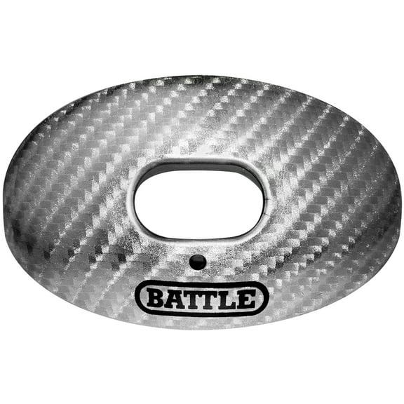Battle Sports Carbon Chrome Oxygen Lip Protector Mouthguard - Silver