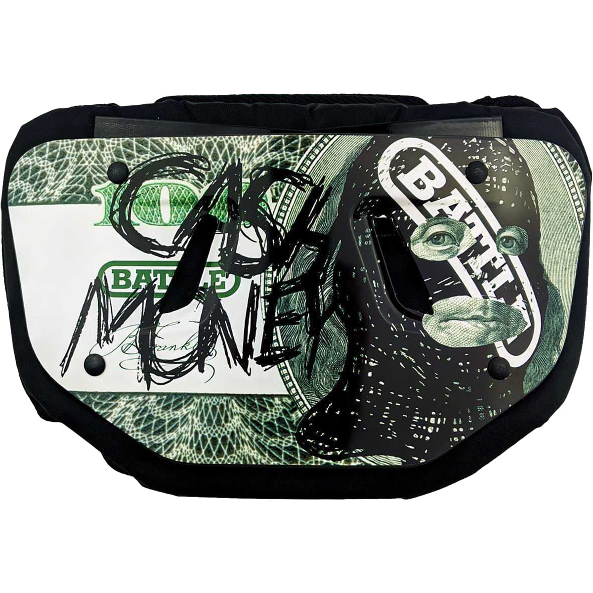Battle Sports Cash Money Chrome Football Back Plate Adult