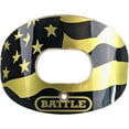 thumbnail image 1 of Battle Sports Chrome American Flag 2.0 Oxygen Mouthguard - Gold, 1 of 3