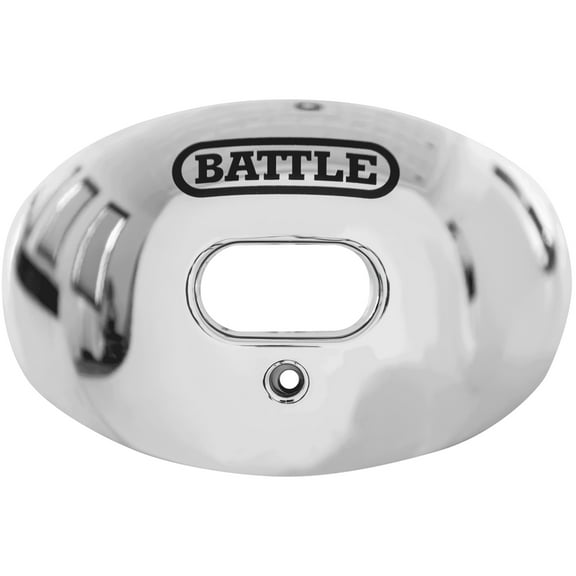 Battle Sports Chrome Oxygen Lip Protector Mouthguard - Silver