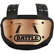 Battle Sports Chrome Protective Football Back Plate - Adult - Gold/Black
