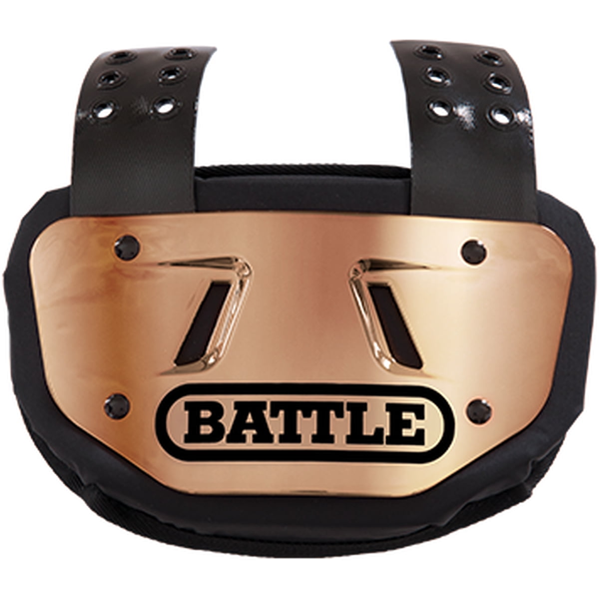 Battle Sports Chrome Protective Football Back Plate - Youth - Gold