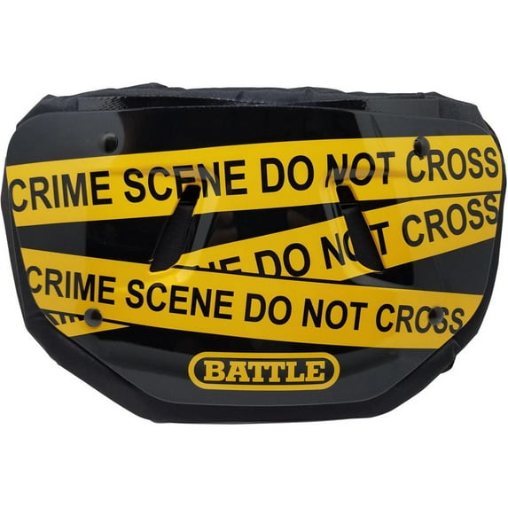 Battle Sports Crime Scene Adult Chrome Football Back Plate