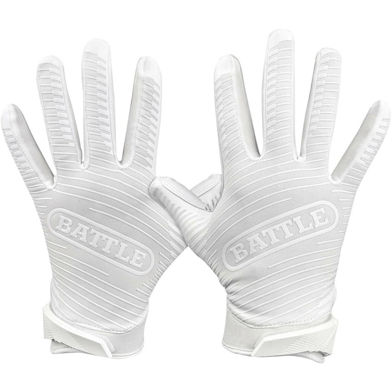 Solid white sales football gloves
