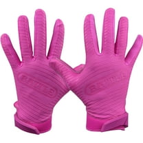 Battle Sports Doom 1.0 Youth Football Receiver Gloves - XL - Pink