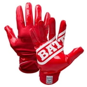 Battle Sports DoubleThreat UltraTack Football Gloves - Small - Red/Red