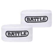 Battle Sports Flexible Thick Soccer Arm Bands, White and Black