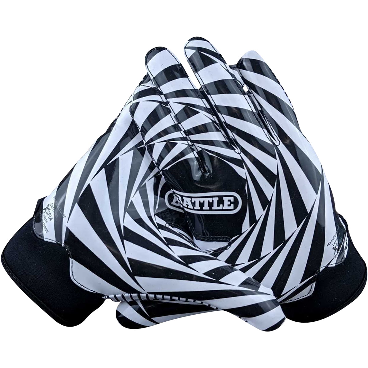 Battle Sports Kaleidoscope Doom 1.0 Youth Football Receiver Gloves - Large
