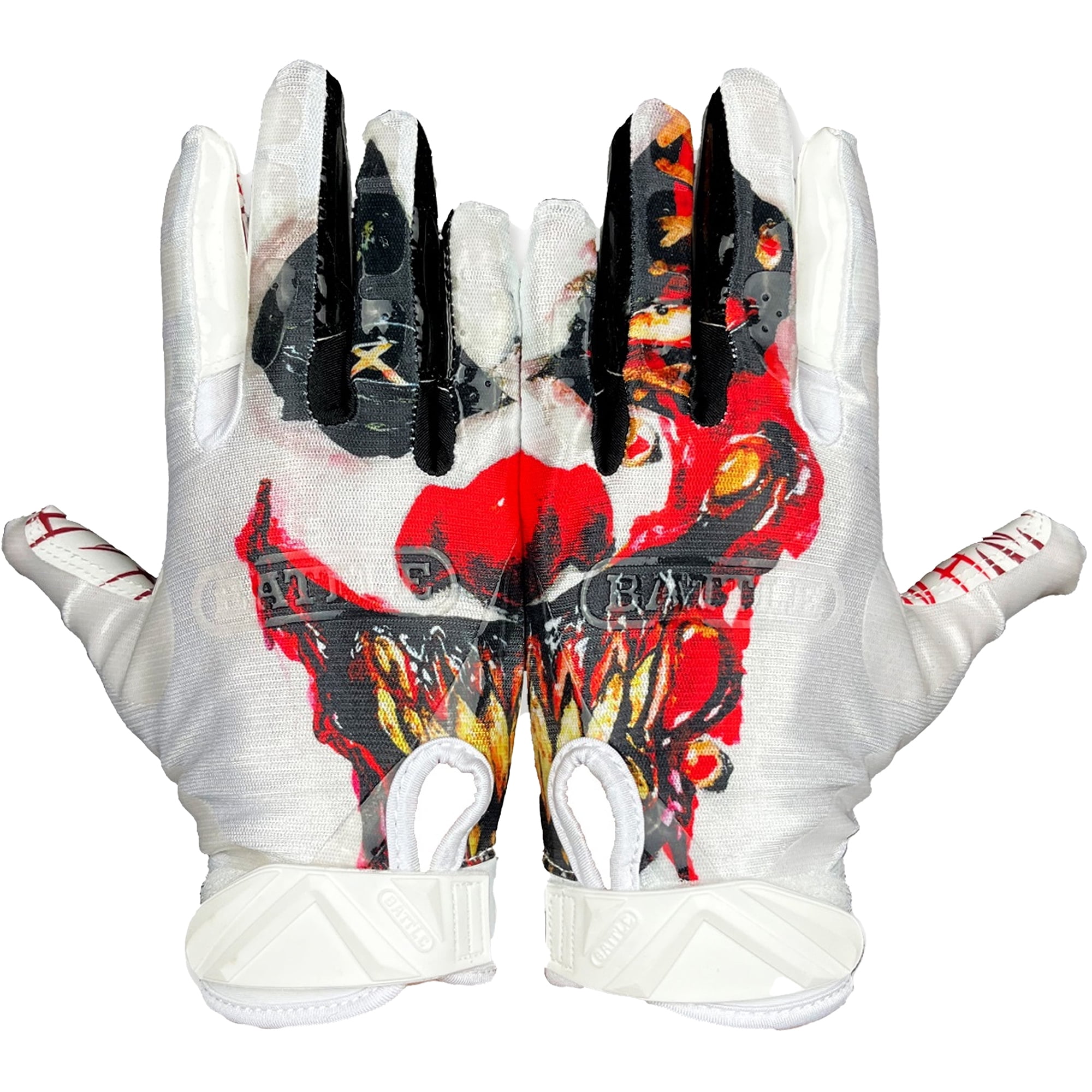 Battle Sports - "Krazy Klown" Battle Cloaked Adult Football Receiver Gloves- S