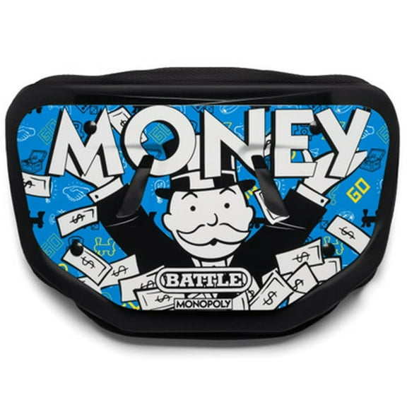 Battle Sports - "Money Man 3.0" Football Backplate - Youth  - Neon Blue