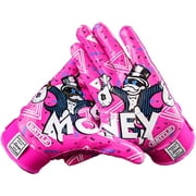 Battle Sports Money Man Adult Football Receiver Gloves - Large - Pink