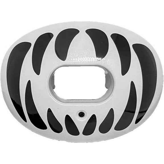 Battle Sports Predator Chrome Oxygen Lip Protector Mouthguard - White/Black
