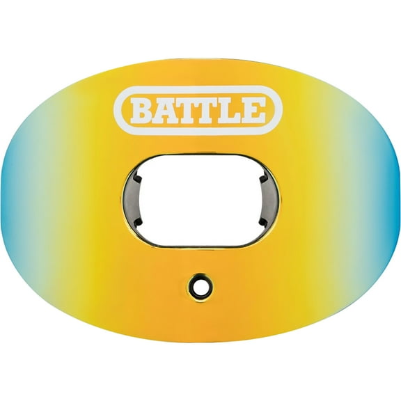Battle Sports Prism Oxygen Lip Protector Mouthguard - Gold/Blue