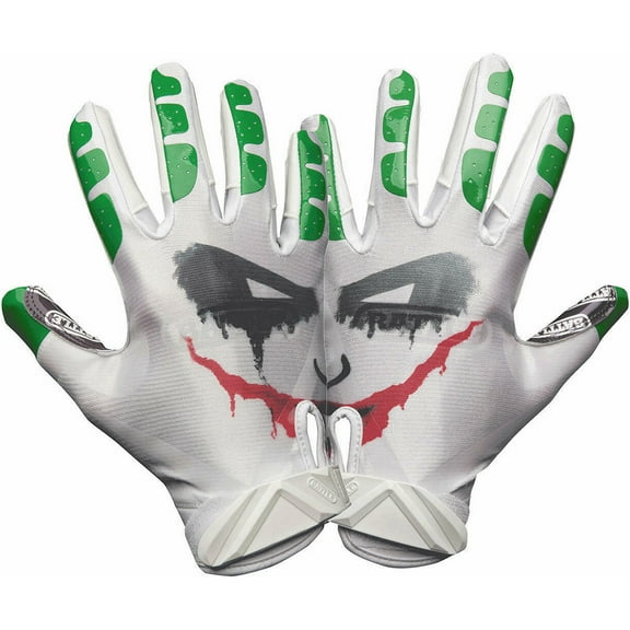 Battle Sports Villain Cloaked Ultra-Stick Football Gloves - Large - White