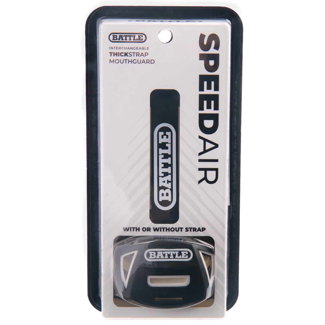 Battle Sports Speed Air Football Mouthguard, Black/White
