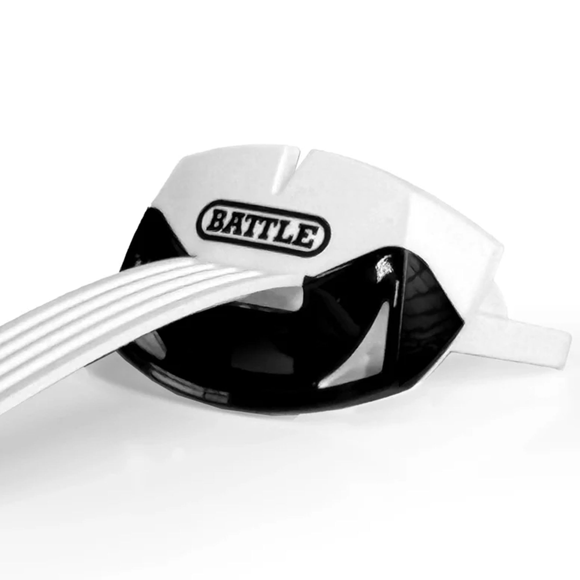 Battle Sports Speed Pro Football Mouthguard with Connected Thick Strap - Black/Black