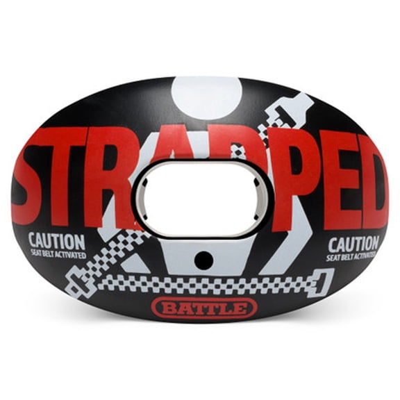 Battle Sports - "Strapped" Oxygen Football Mouthguard - Limited Edition - Black/Red