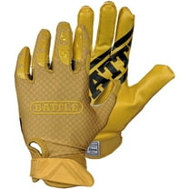 Battle Sports Triple Threat Football Receiver Gloves - Large - Gold