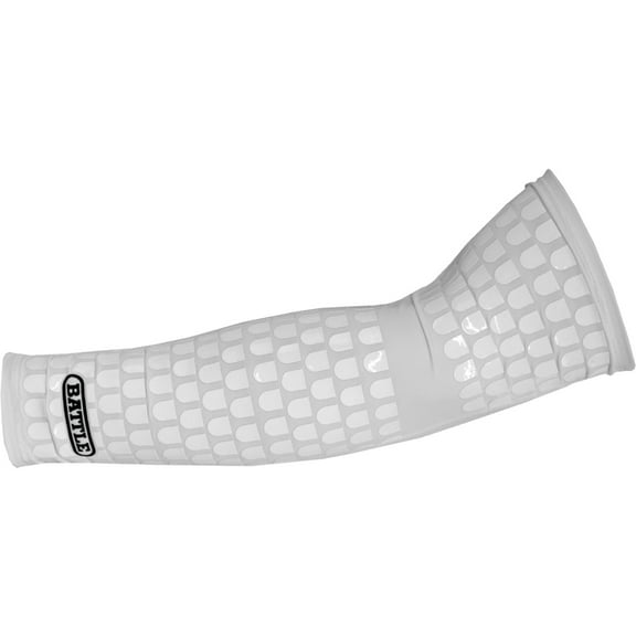Battle Sports Ultra-Stick Football Full Arm Sleeve - Youth S/M - White