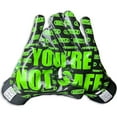 thumbnail image 1 of Battle Sports You're Not Safe Football Gloves - Adult Medium - Neon Green, 1 of 3