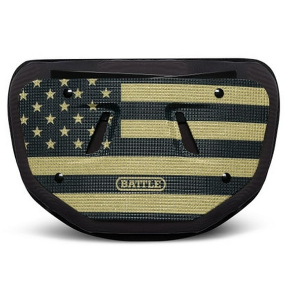 Battle Sports  Youth Backplate "American Flag" Diamond - Black/Gold