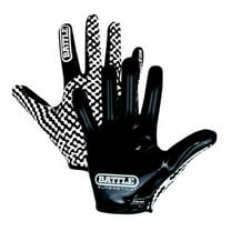 Battle Sports Adult Chameleon Receiver Football Glove - Black/White - Xlarge