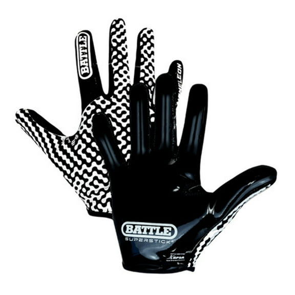 Battle Sports Adult Chameleon Receiver Football Glove - Black/White - Xlarge