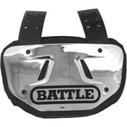 Battle Sports Youth Chrome Protective Football Back Plate - Silver