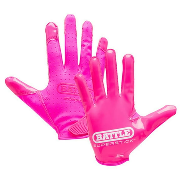 Battle Sports Youth Doom Speed Receiver Football Glove - Neon Pink - Large