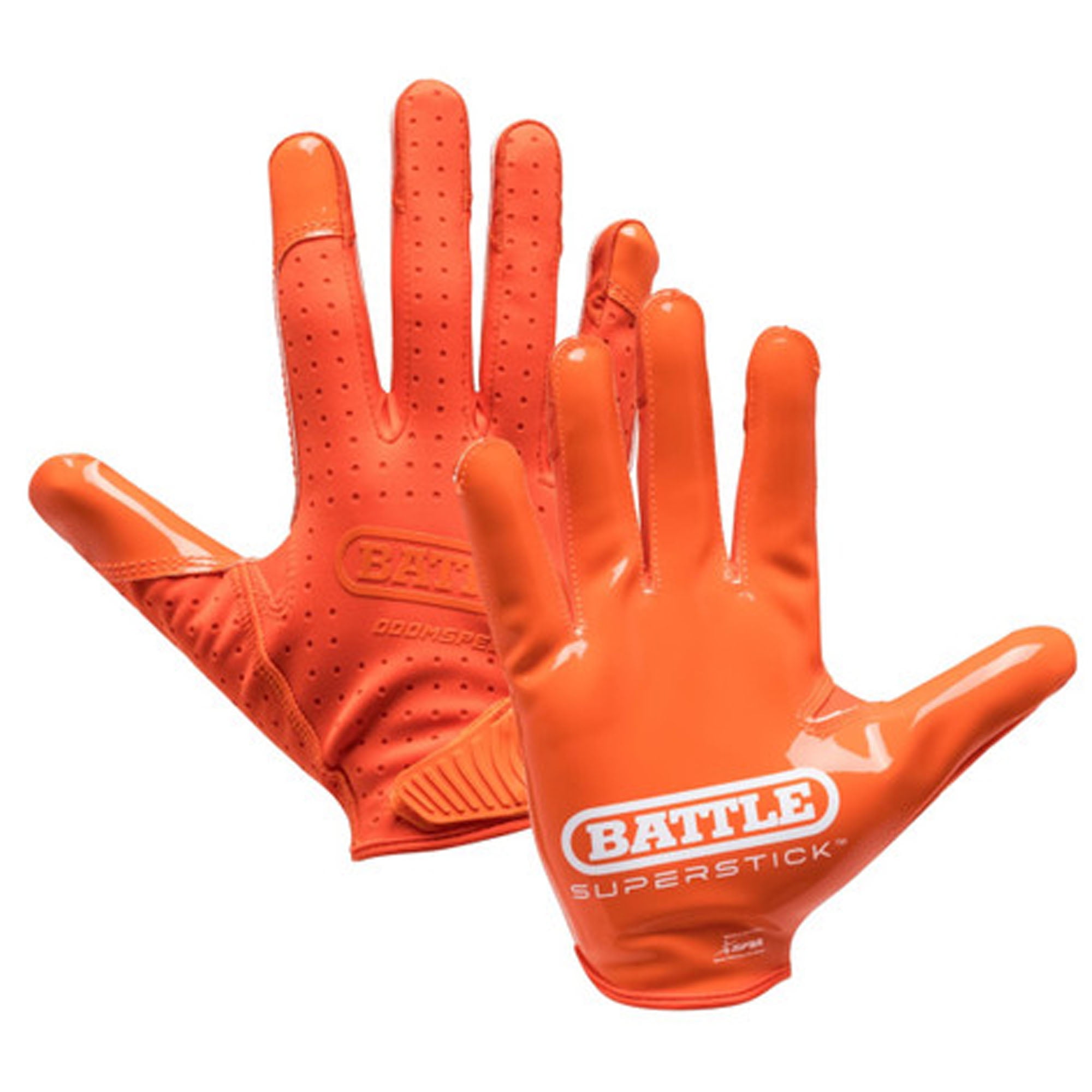 Battle Sports Adult Doom Speed Receiver Football Glove - Orange - Medium