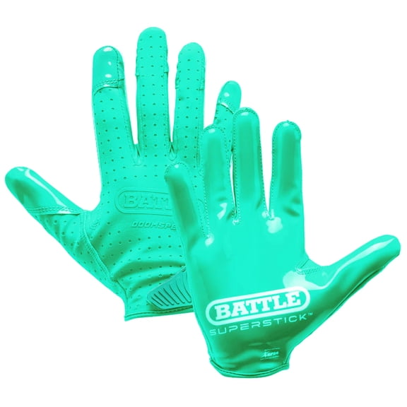 Battle Sports Youth Doom Speed Receiver Football Glove - Turquoise - Small