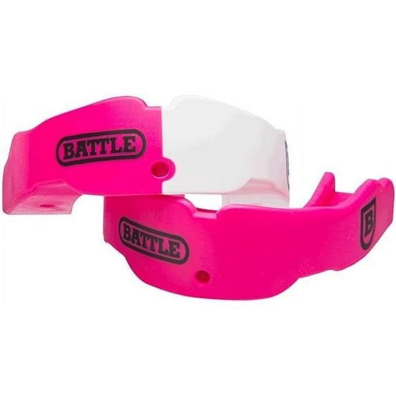 Battle Sports Youth Football Mouthguard 2-Pack with Straps - Light Pink