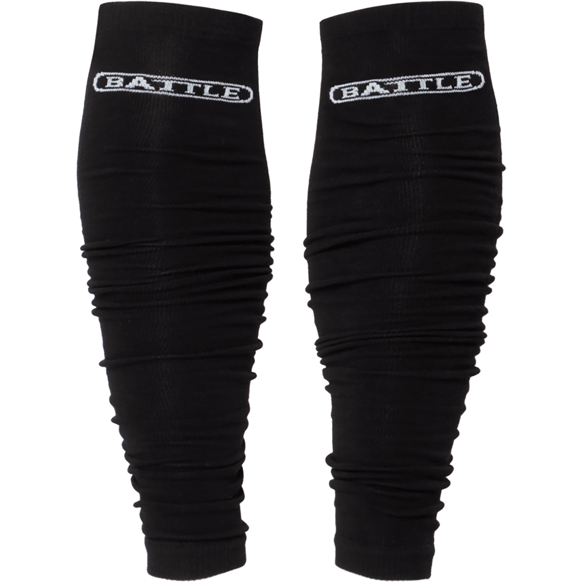Battle Sports Youth Lightweight Long Football Leg Sleeves Black