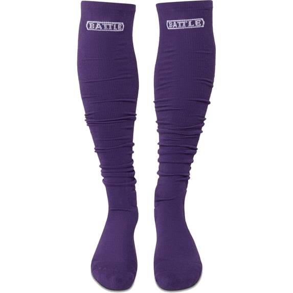 Battle Sports Youth Lightweight Long Football Socks - Purple