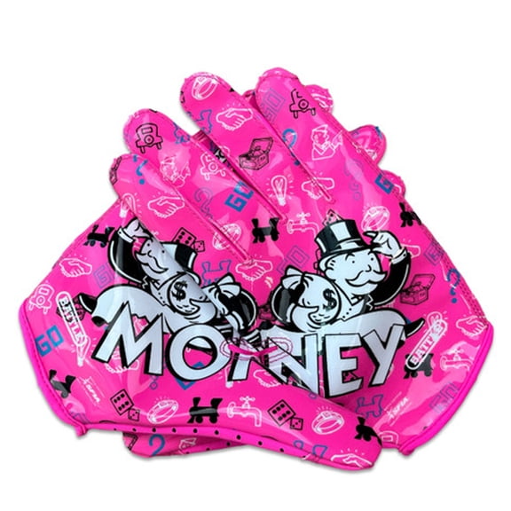 Battle Sports Adult "Money Man 3.0" Doom Speed Receiver Football Glove - Pink - Large