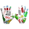 thumbnail image 1 of Battle Sports Youth "Monopoly Street Art" Doom Speed Receiver Football Gloves, White - Small, 1 of 3