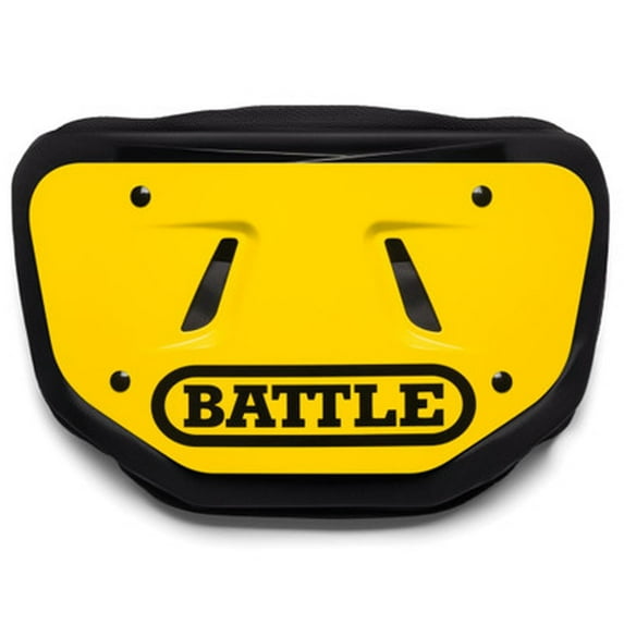 Battle Sports Youth Team Color Back Plate with BATTLE Logo - Yellow/Black