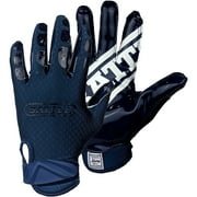 Battle Sports Youth TripleThreat UltraTack Football Gloves - Medium - Navy