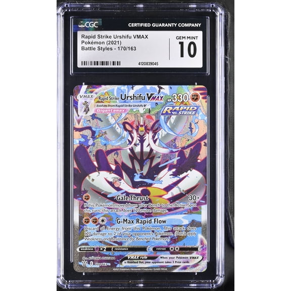 Battle Styles Rapid Strike Urshifu VMAX Holo Secret Rare CGC 10 #170/163