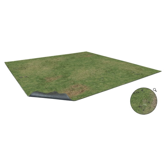 Battle Systems Grassy Fields Gaming Mat 2x2 Gridded Playmat w/ 1" Grid for RPGs and Miniature Games