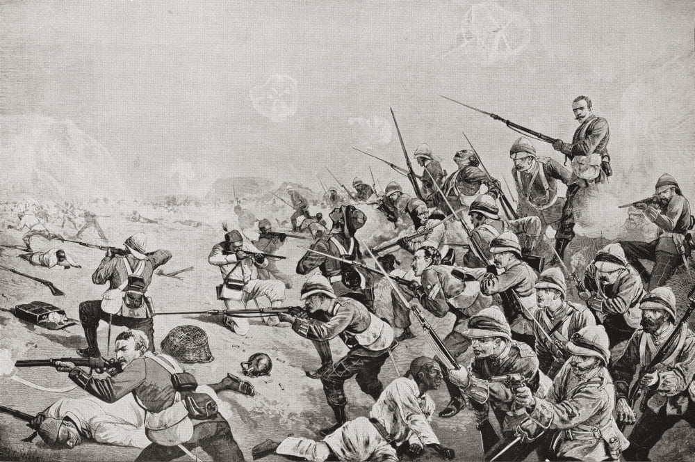 The Battle of Tel el-Kebir or el-Tal el-Kebir Egypt September 13 1882 From Edward VII His Life and Times published 1910 Canvas Art - Ken Welsh Design Pics (34 x 22)