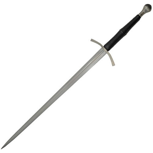 SZCO 50.75" Swiss Long Sword with Carbon Steel Blade, Leather Wrapped Handle and Sheath
