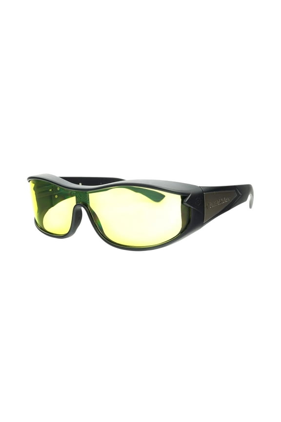 BattleVision Night Vision Wrap Around Glasses, As Seen on TV, Green Anti-Glare Lenses, Fits Over Prescription Glasses, Reduces Headlight Glare, Unisex