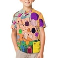 thumbnail image 1 of Battle for Dream Island BFDI Children's T-Shirt Short Sleeve T-Shirt Breathable Summer Tee Shirt for Boys Girls 110CM, 1 of 8